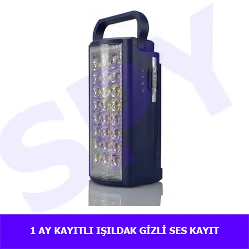 1 Ay Kayıtlı Işıldak Güvenlik Ses Kayıt Cihazı