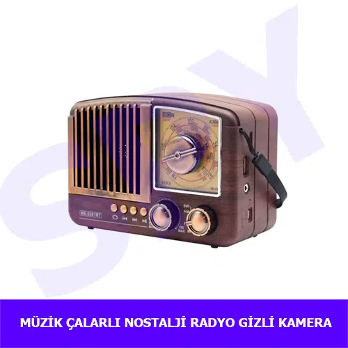 Müzik Çalarlı Nostalji Radyo Güvenlik Kamera